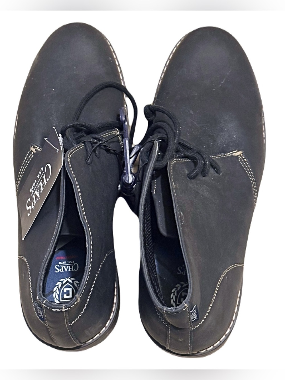 Chaps Men's Black Chukka Lace-Up Boots